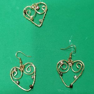 Custom made necklace and earrings